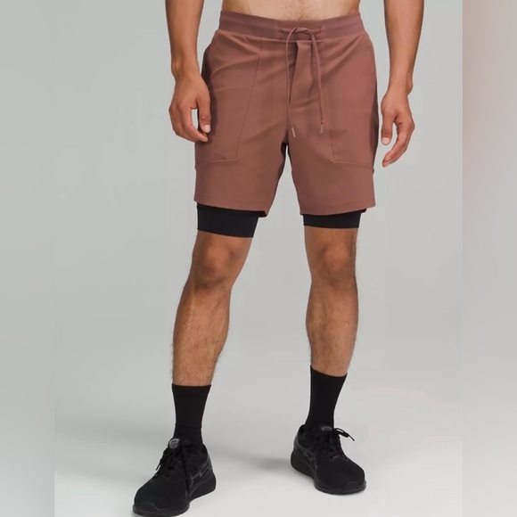 Lululemon License To Train Linerless 7” Shorts Topas Brown Activewear Size Small - Picture 1 of 12